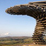 Statue of tree on hill near Burnley.