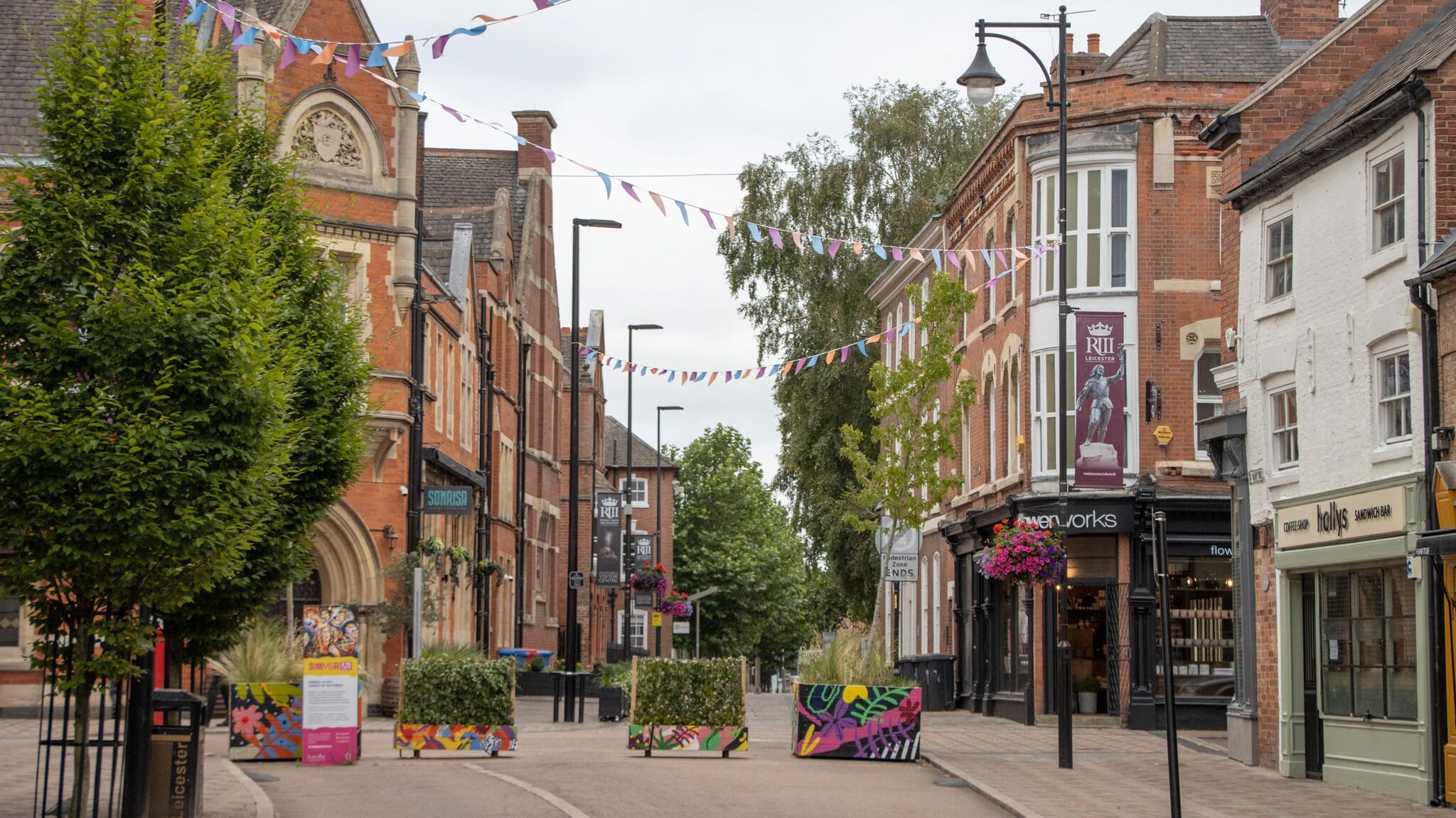 Street in the old town of Leicester.