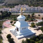 Aerial view of Buddhist temple near Malaga.