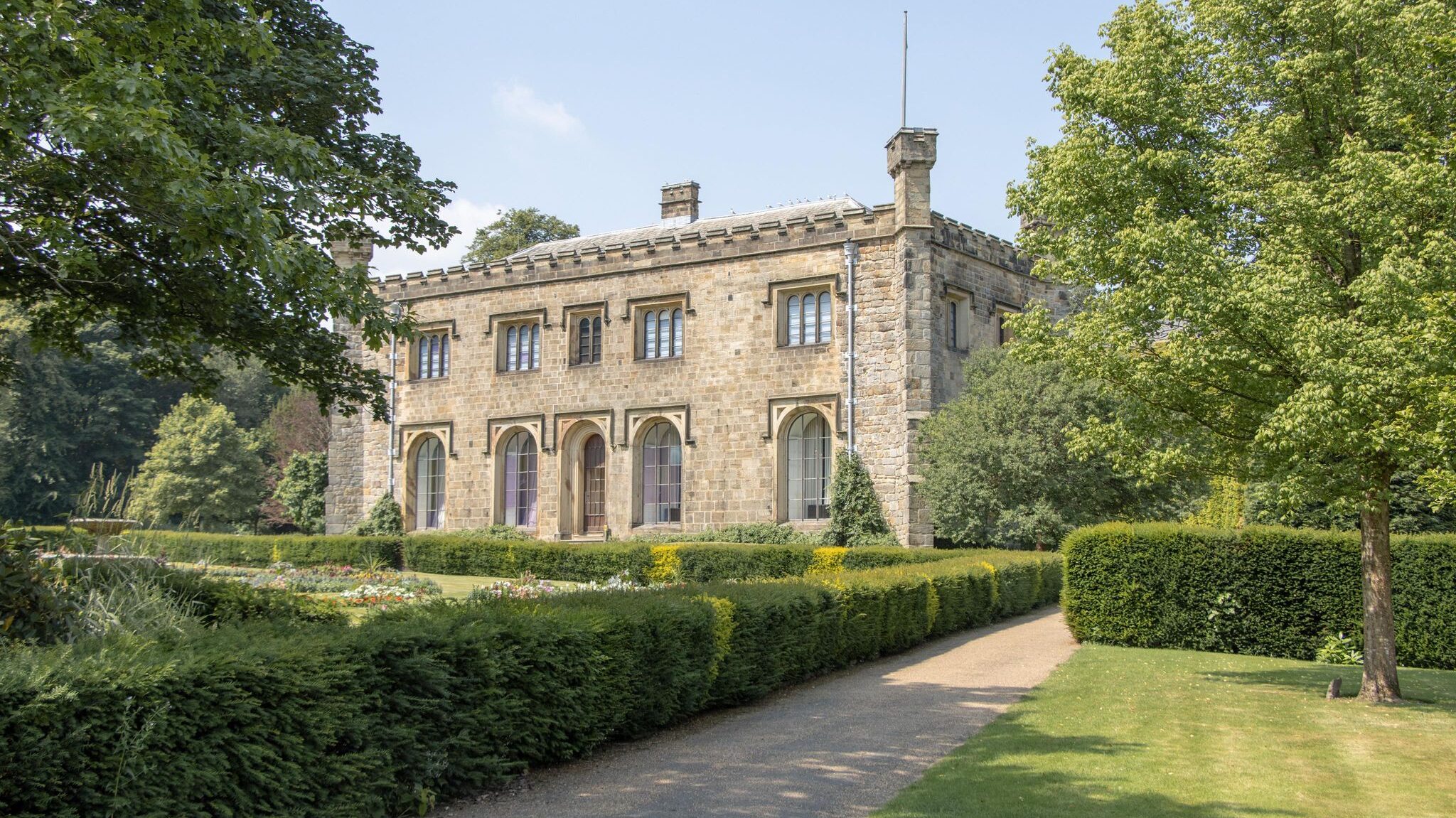 Countryside hall in park in Burnley.