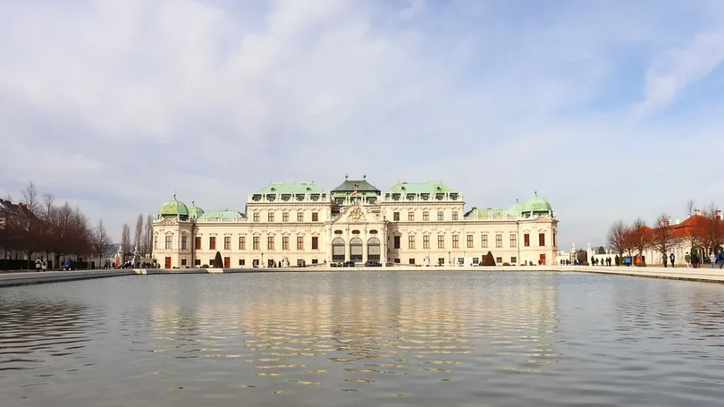 Large royal palace during one week in Vienna.