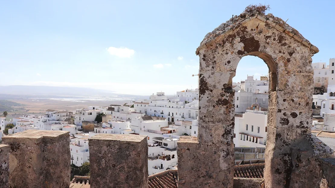 Viewpoint of white village in Cadiz.