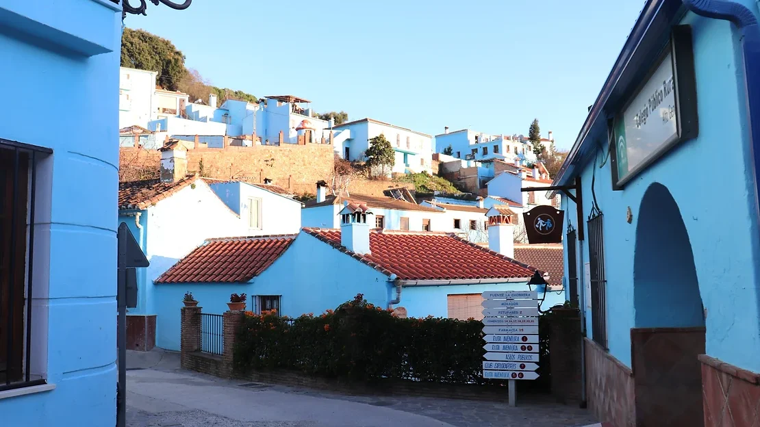 Blue village in southern Spain.