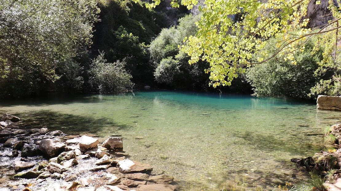 Small natural swimming hole in Andalusia.