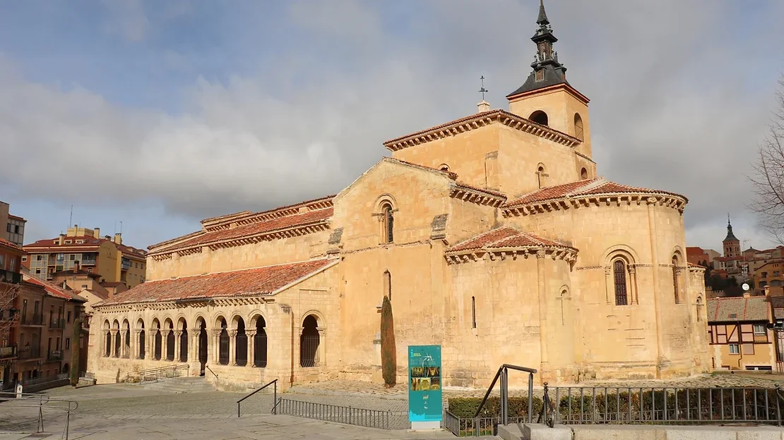 Large church in Segovia made of sandstone. 