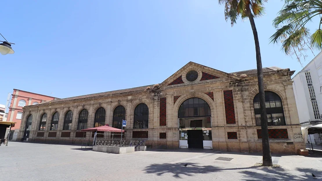 Exterior of historic market in Jerez.