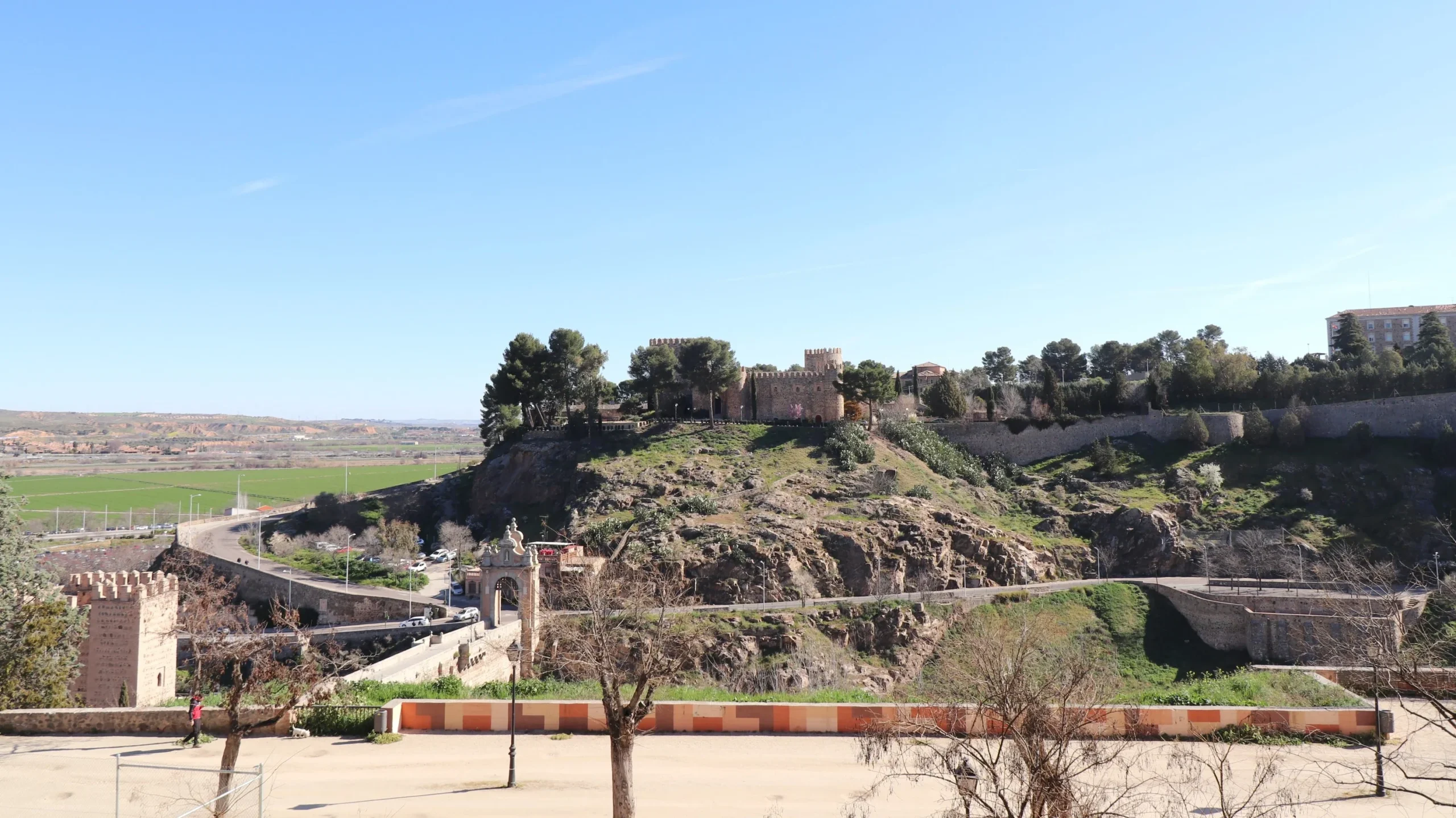 View of a medieval castle during trip to Toledo and Segovia.