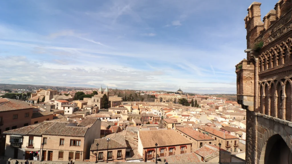 View of Toledo old town from old church.