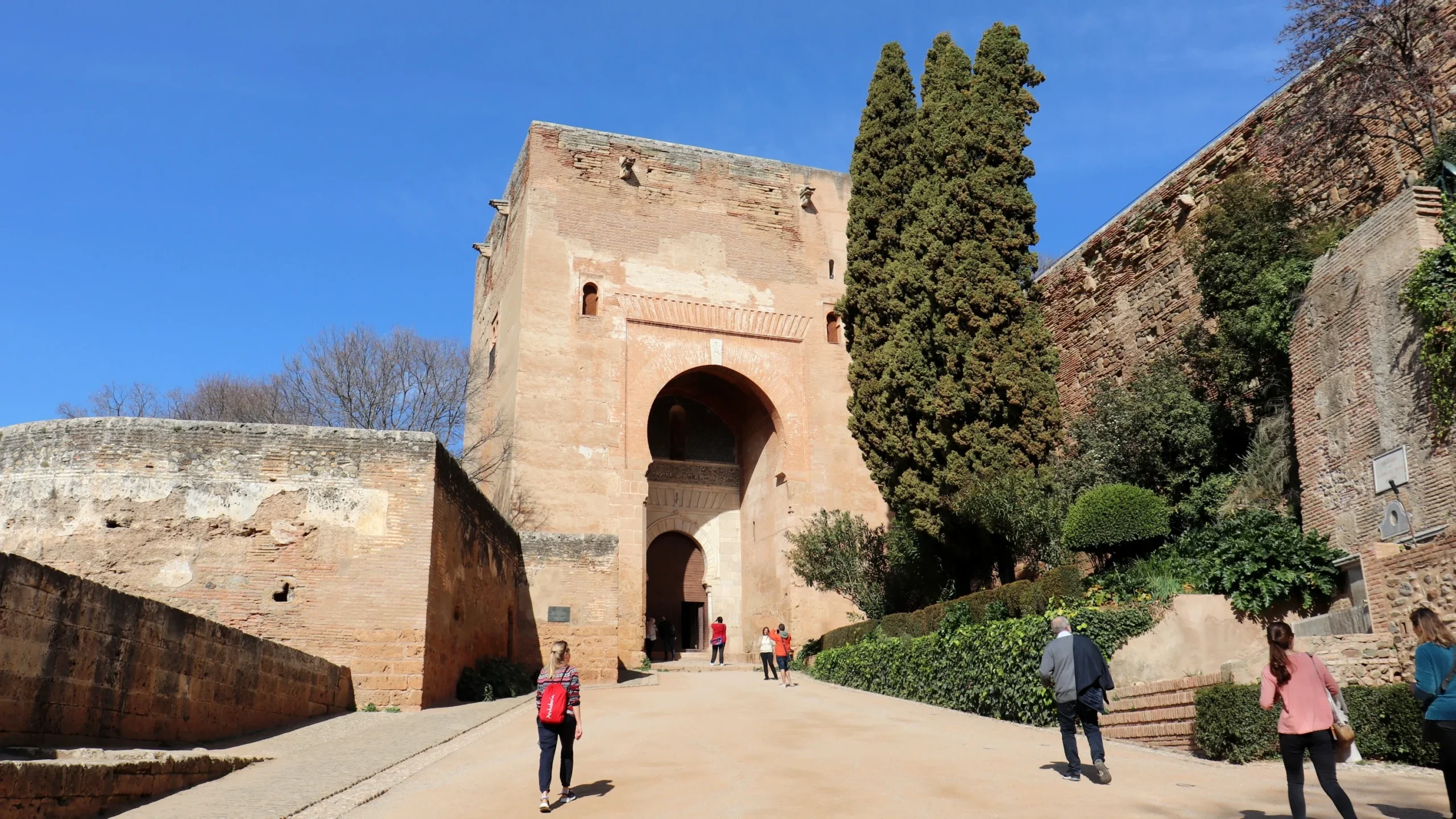 Entry gate while visiting the Alhambra.