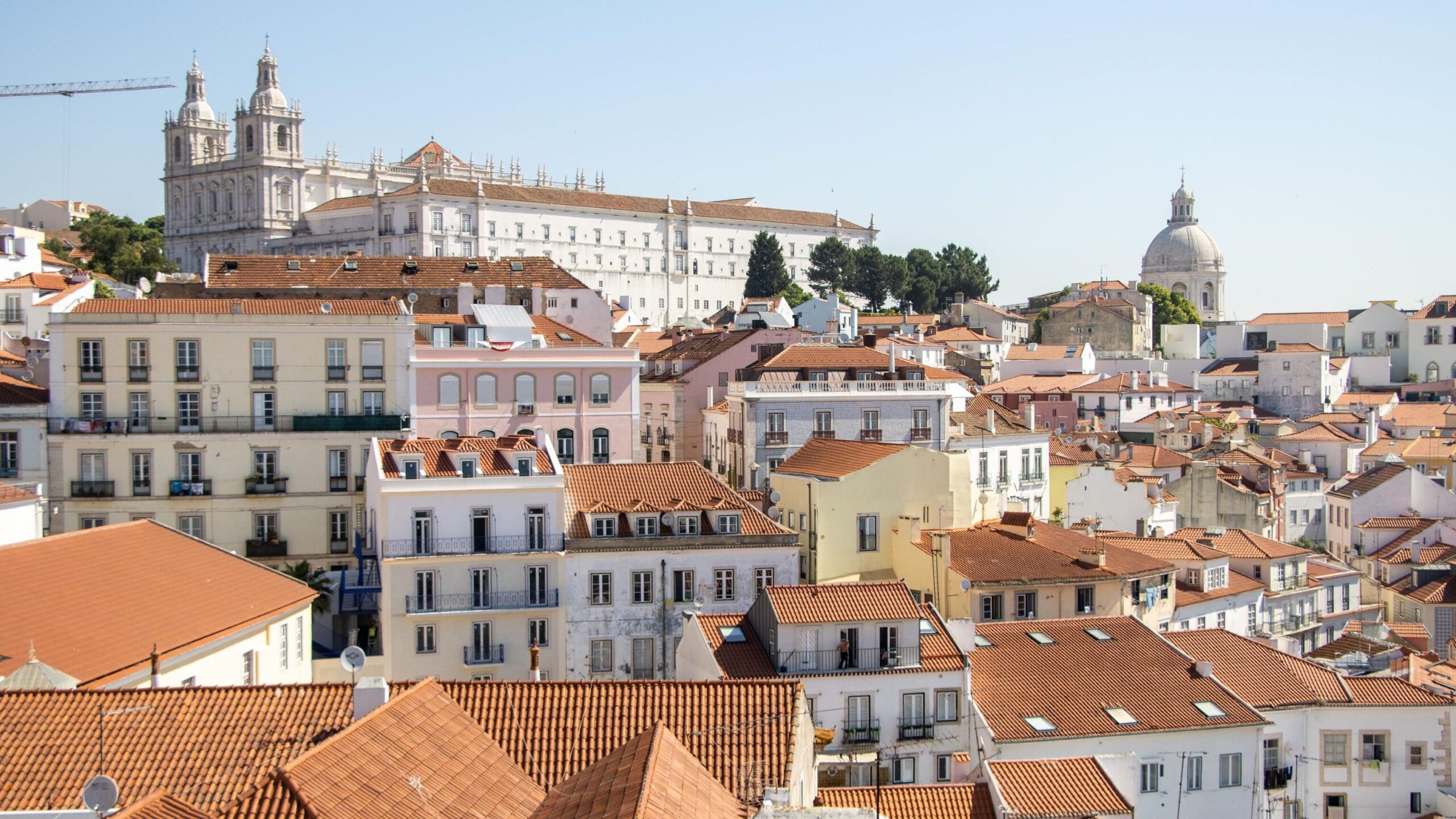 View of Alfama district in Lisbon.