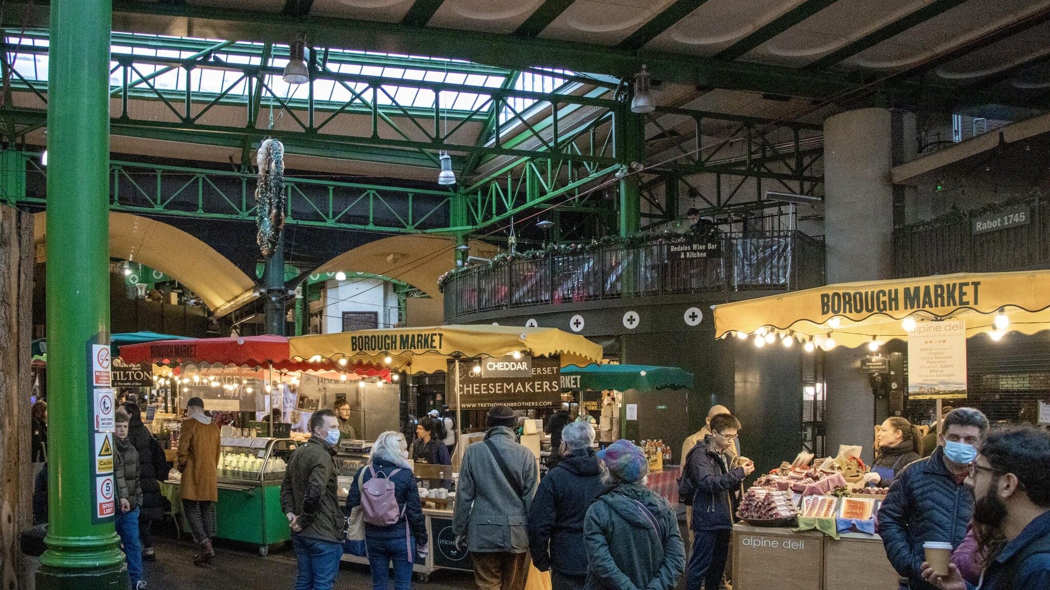 Covered outdoor market in London.