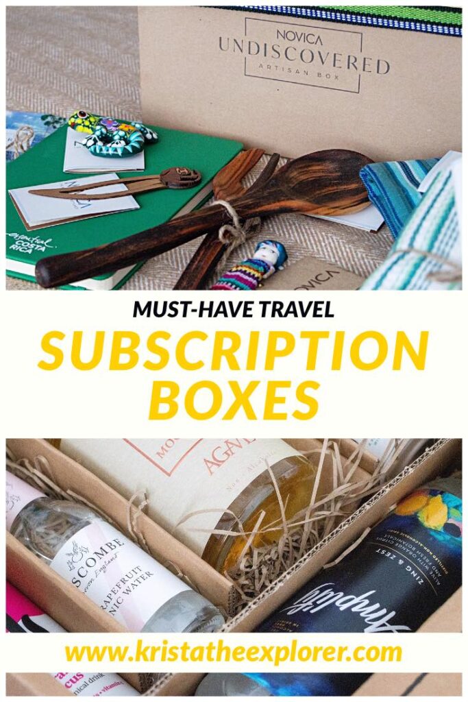 Two types of travel subscription boxes.