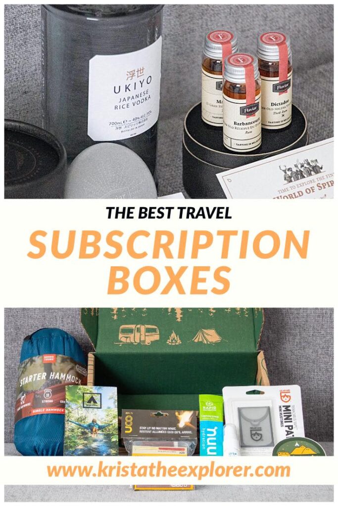 Alcohol and outdoor gear subscription boxes.