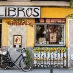 Malasana neighbourhoods in Madrid bookstore in yellow.