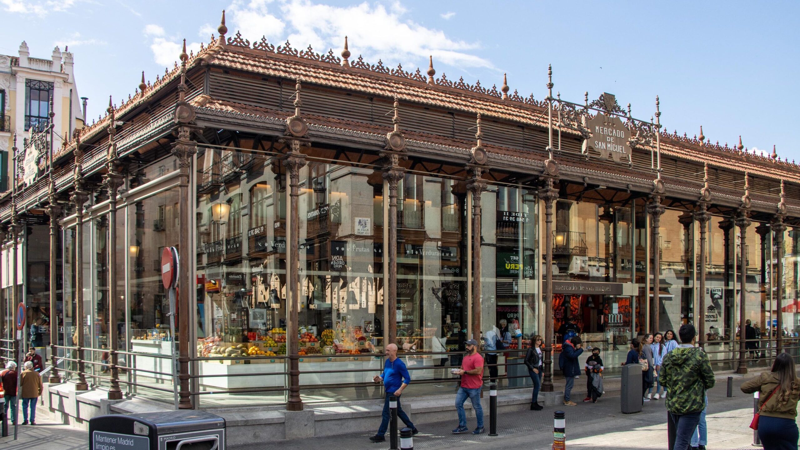 Old food market in Madrid Centro.