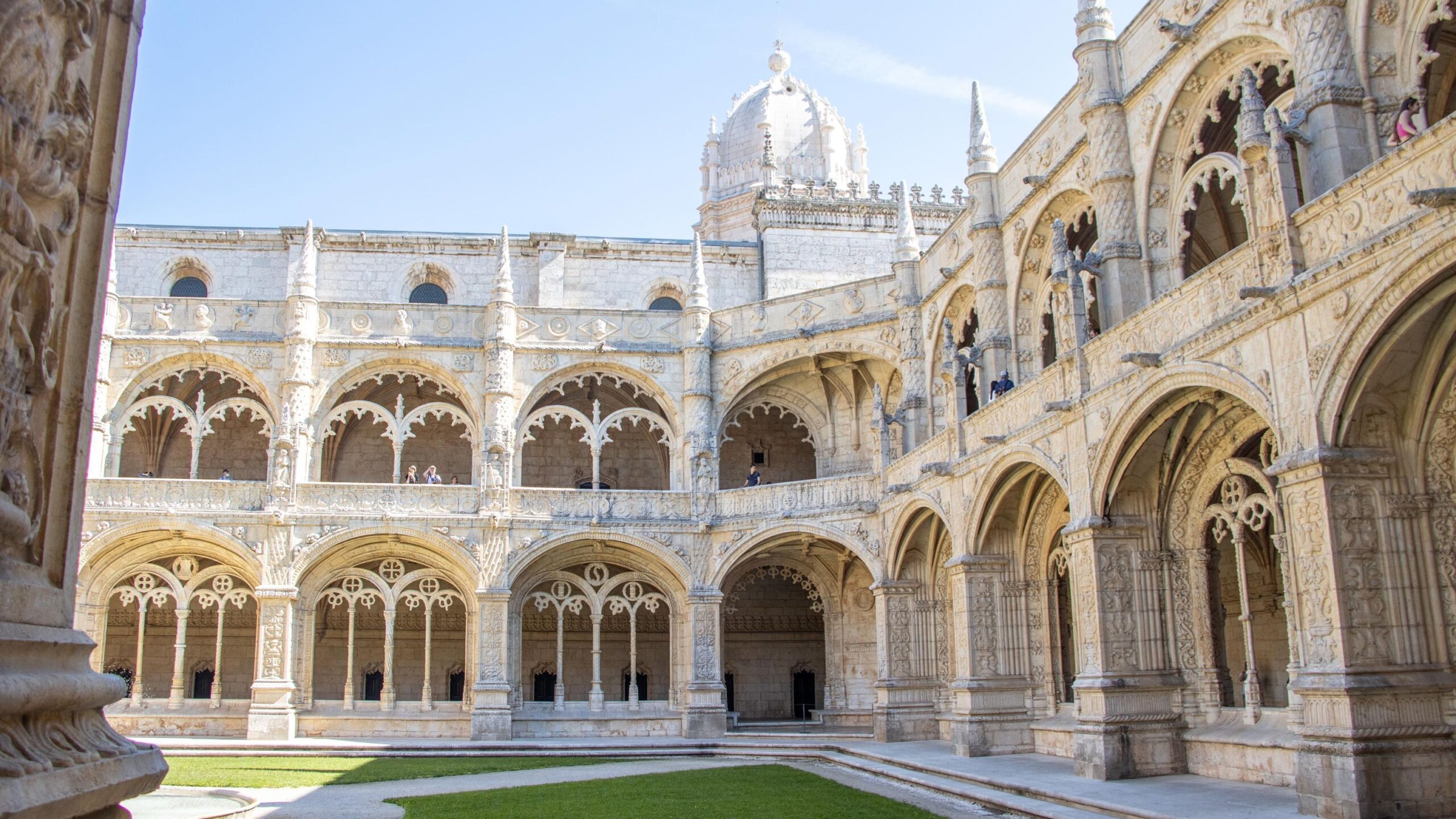 Inner courtyard of monastery in Belem.