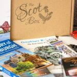 Scottish themed box with books.