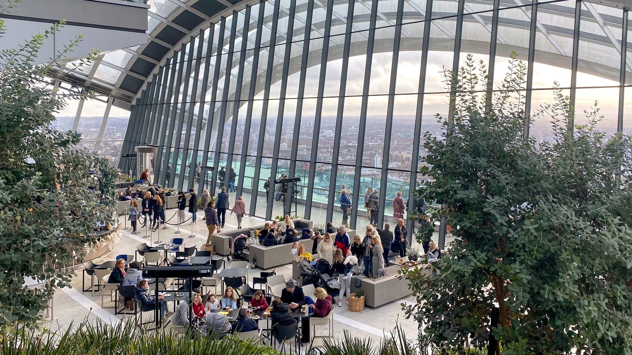 Inside the Sky Garden in London things to do near Bermondsey.