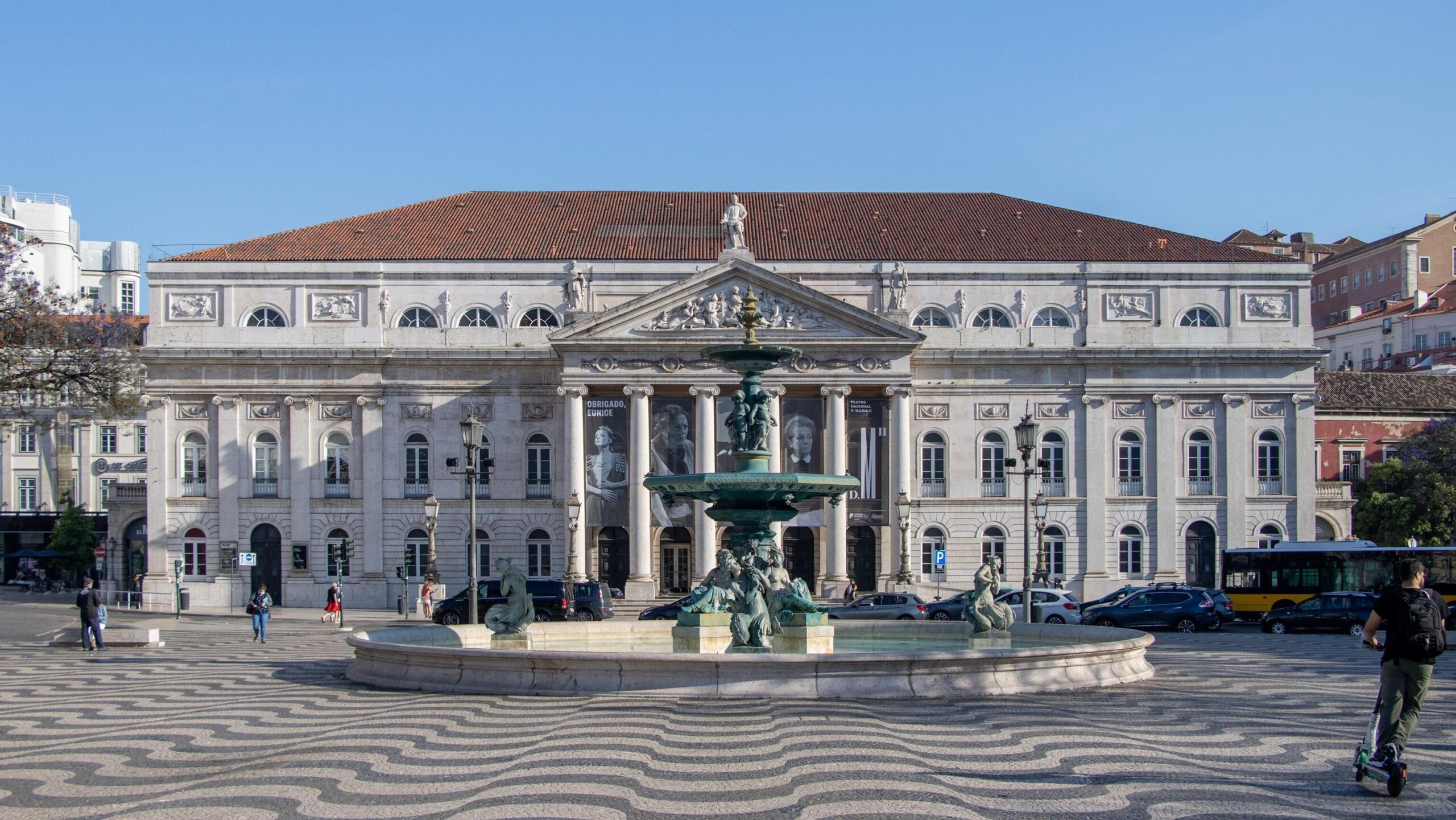 Large theatre in public square in Lisbon.