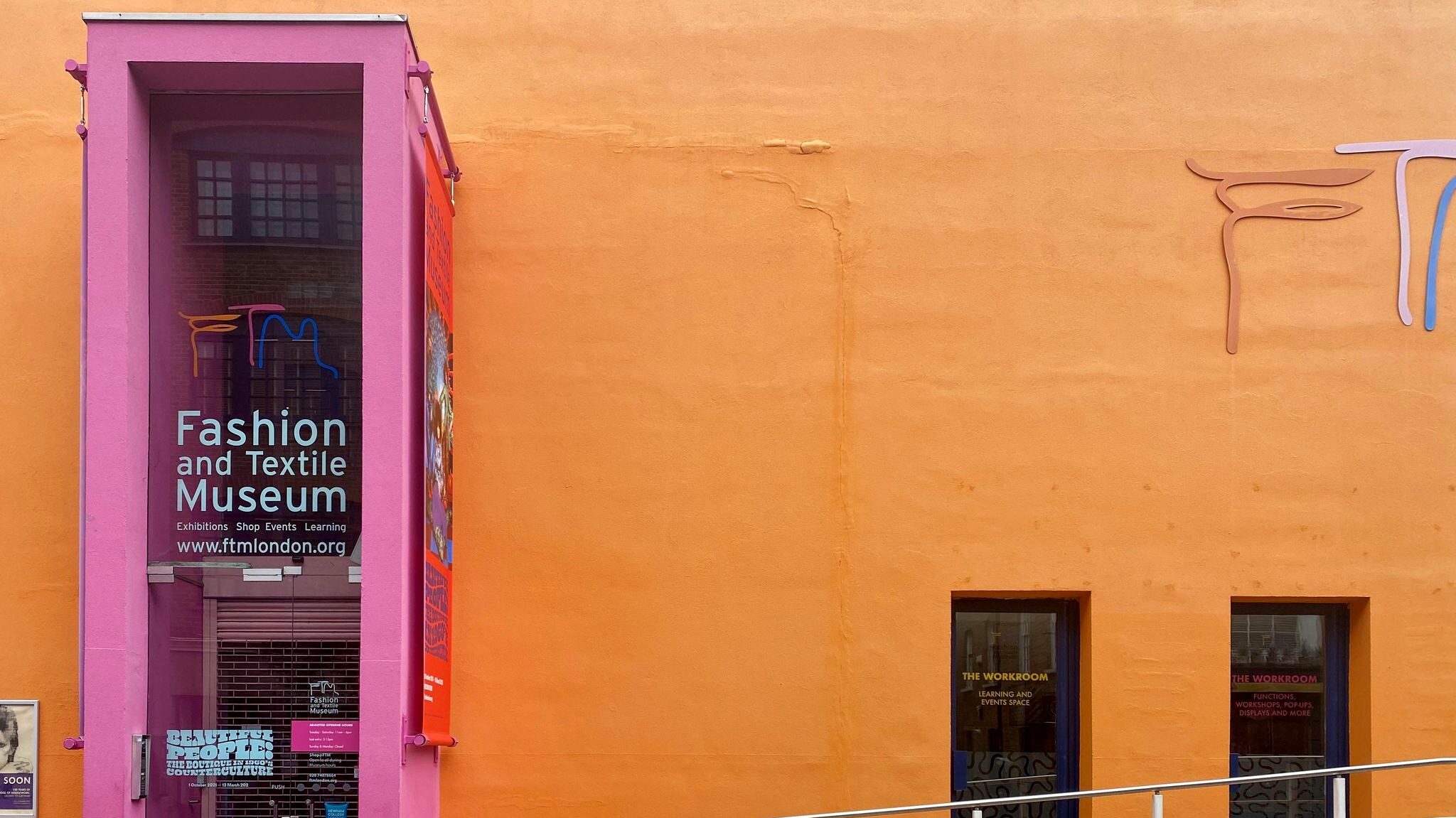 Orange and pink painted museum things to do in Bermondsey.