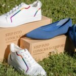 Two pairs of shoes on box in grass VIVAIA shoes review.