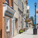 Historic street in small town in Ontario.