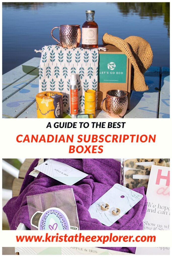 Two subscription boxes with goods inside.