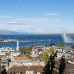 View of Lake Geneva from cathedral.