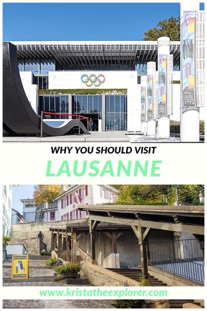 Olympic Museum and covered steps in Lausanne.