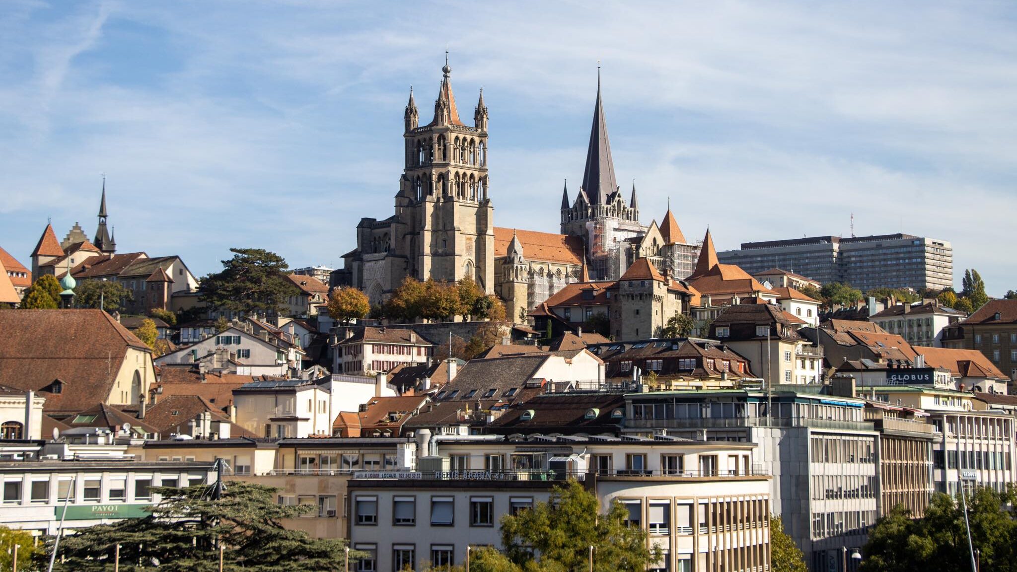 View of the city of Lausanne.