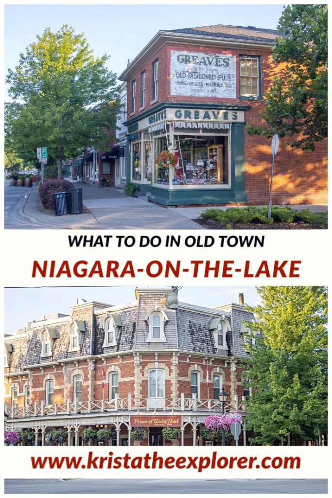 Shop and hotel in Niagara-on-the-Lake's old town.