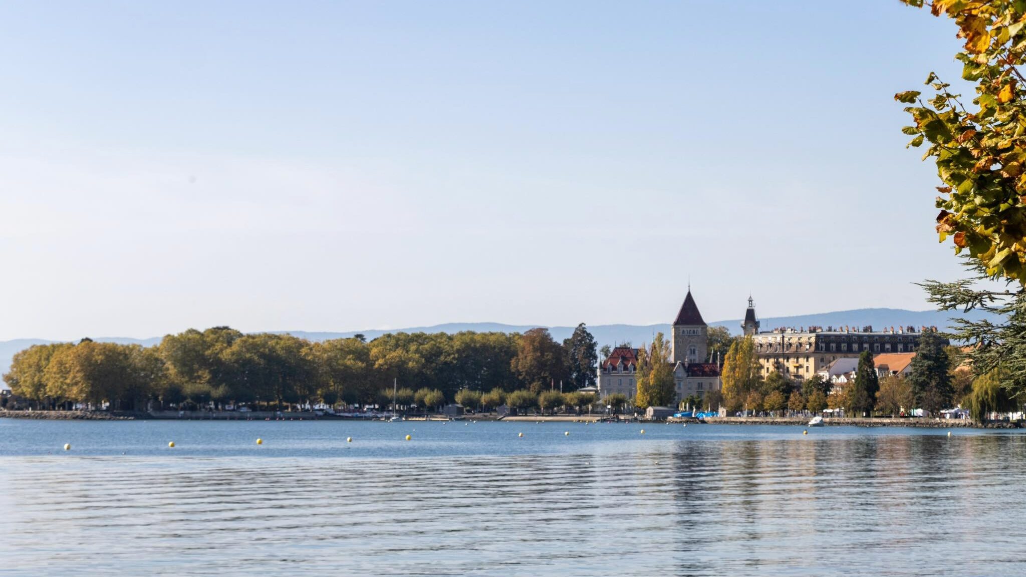 View of Lake Geneva from Lausanne.