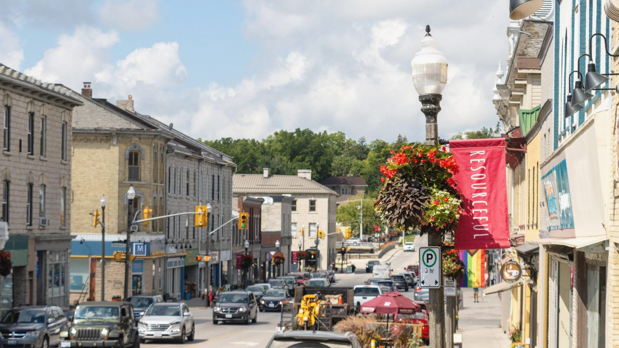 View of main street in St Marys.