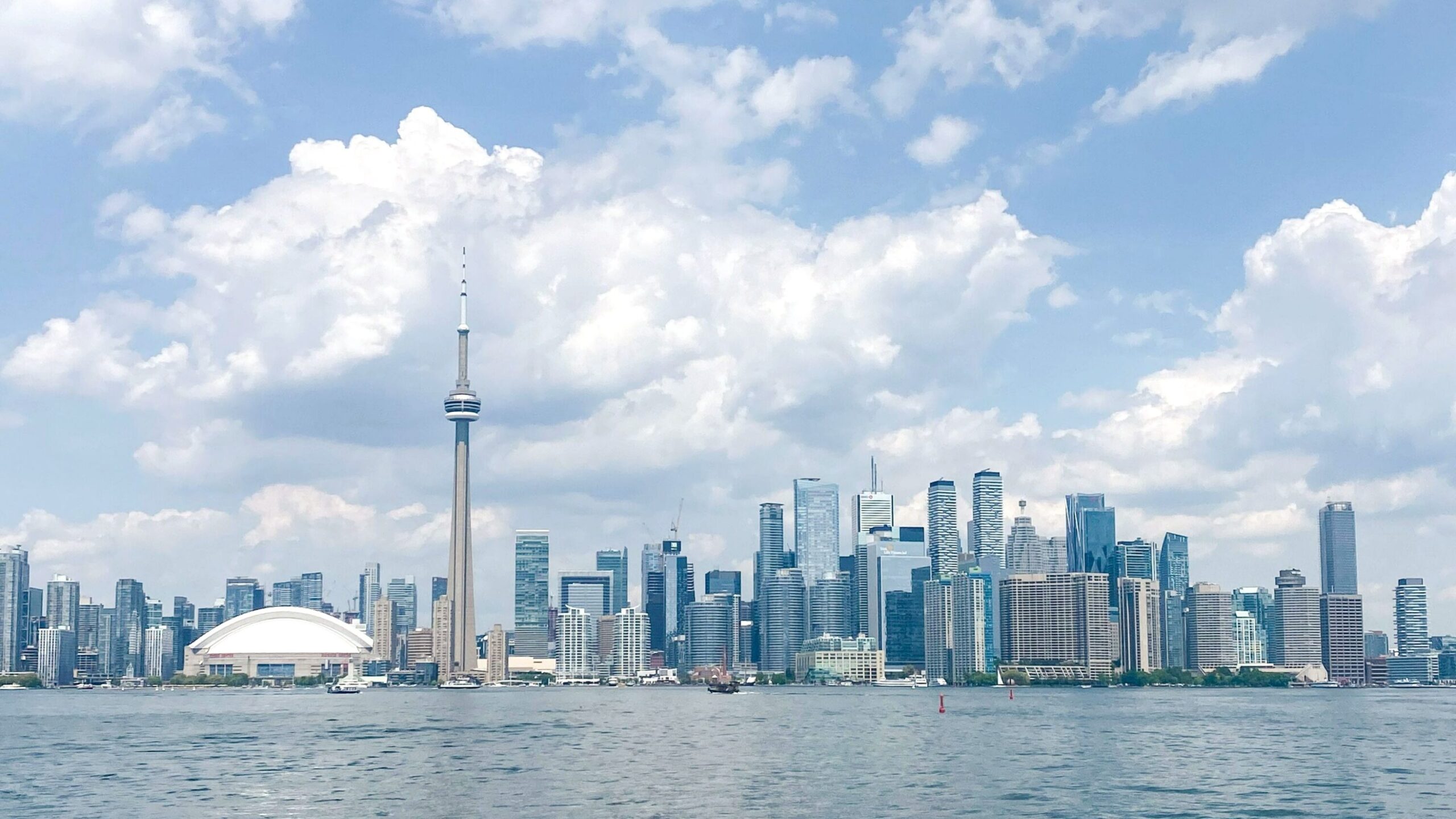 View of Toronto's skyline from across the lake.