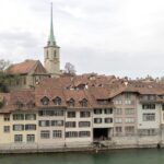 View of Bern's old town across Aare River.