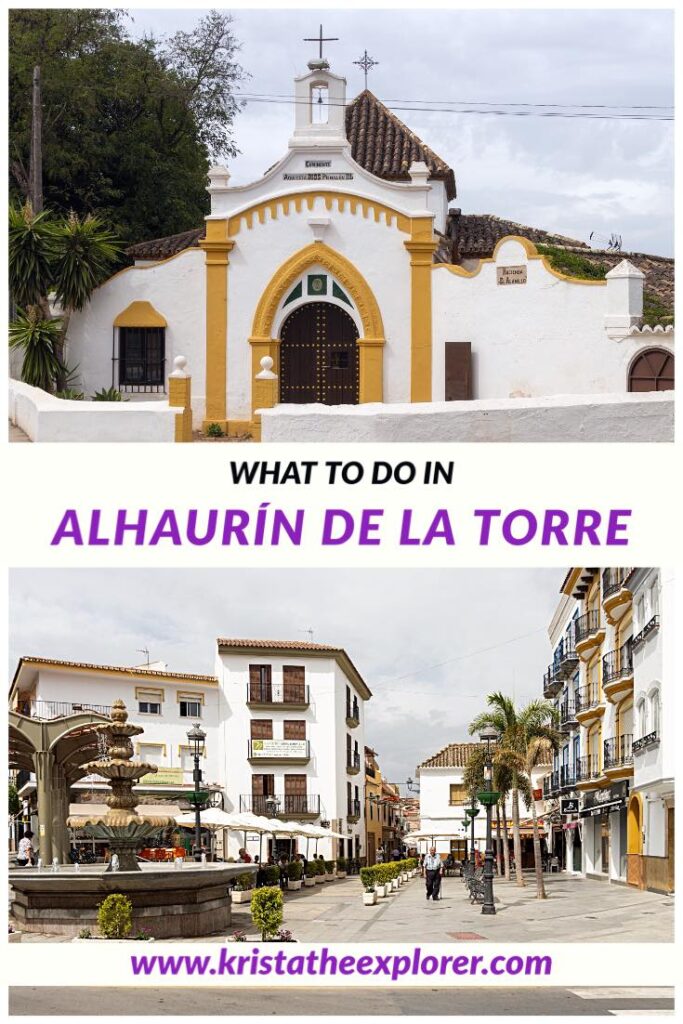 Small church and town square in Alhaurin.