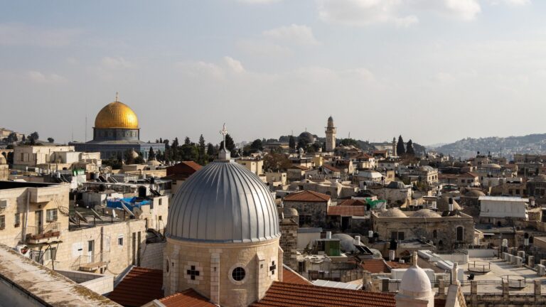 View of the Dome of the Rock from hospice roof.