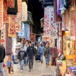 Market stalls inside the Old City of Jerusalem.