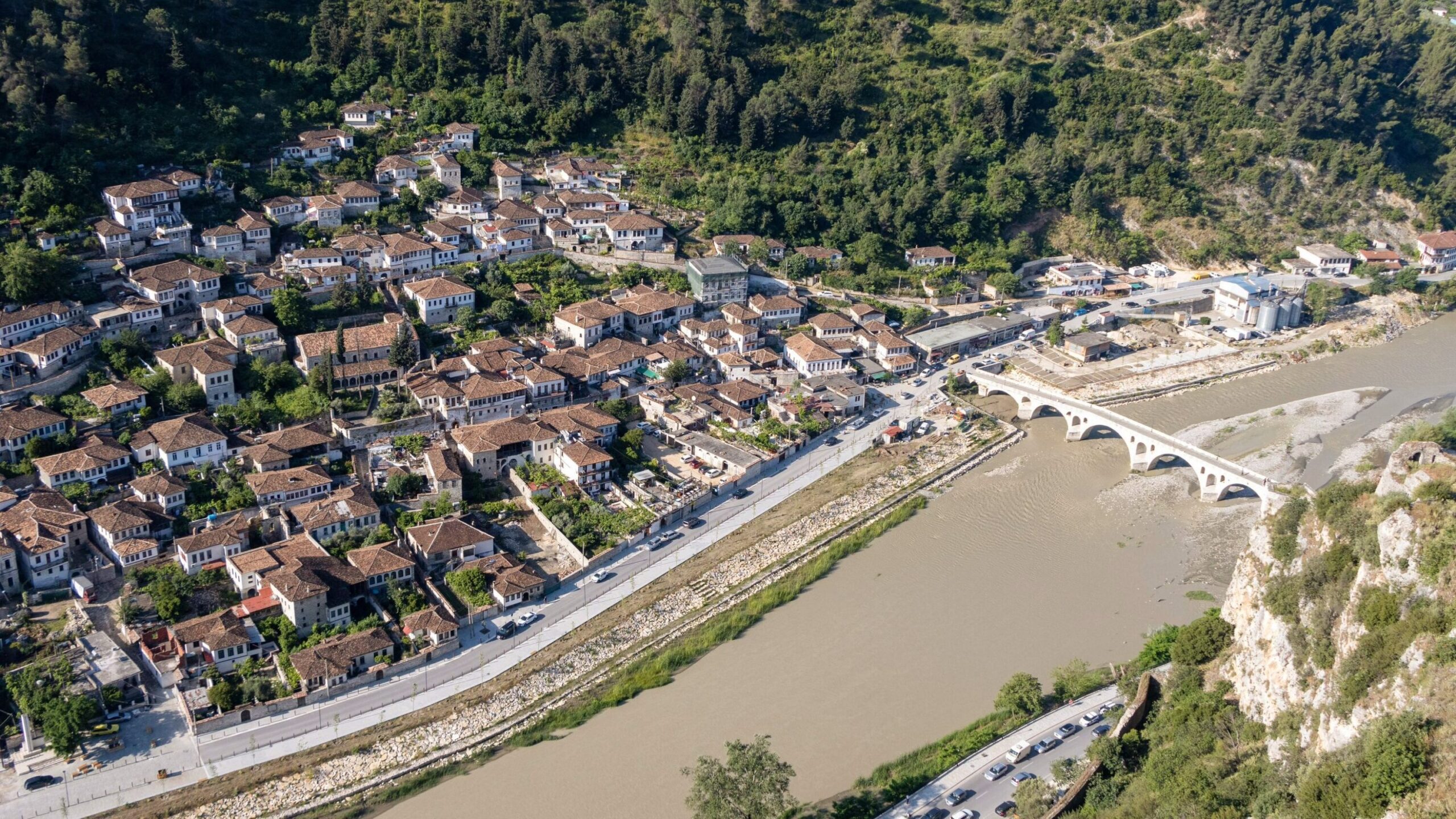 View of Berat from the castle walls.