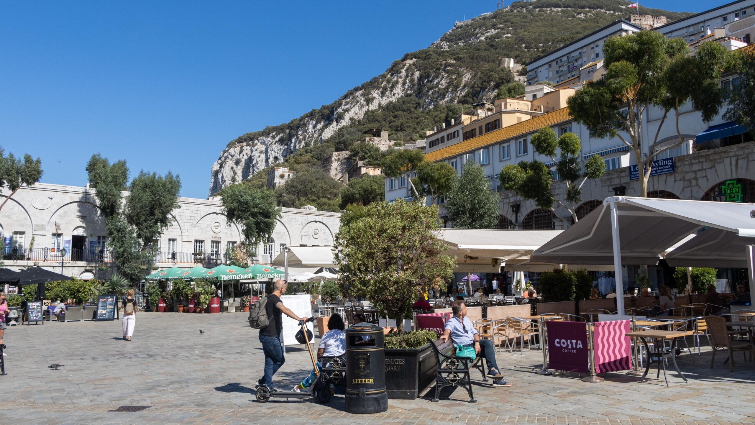 Main square in old town during 2 days in Gibraltar.