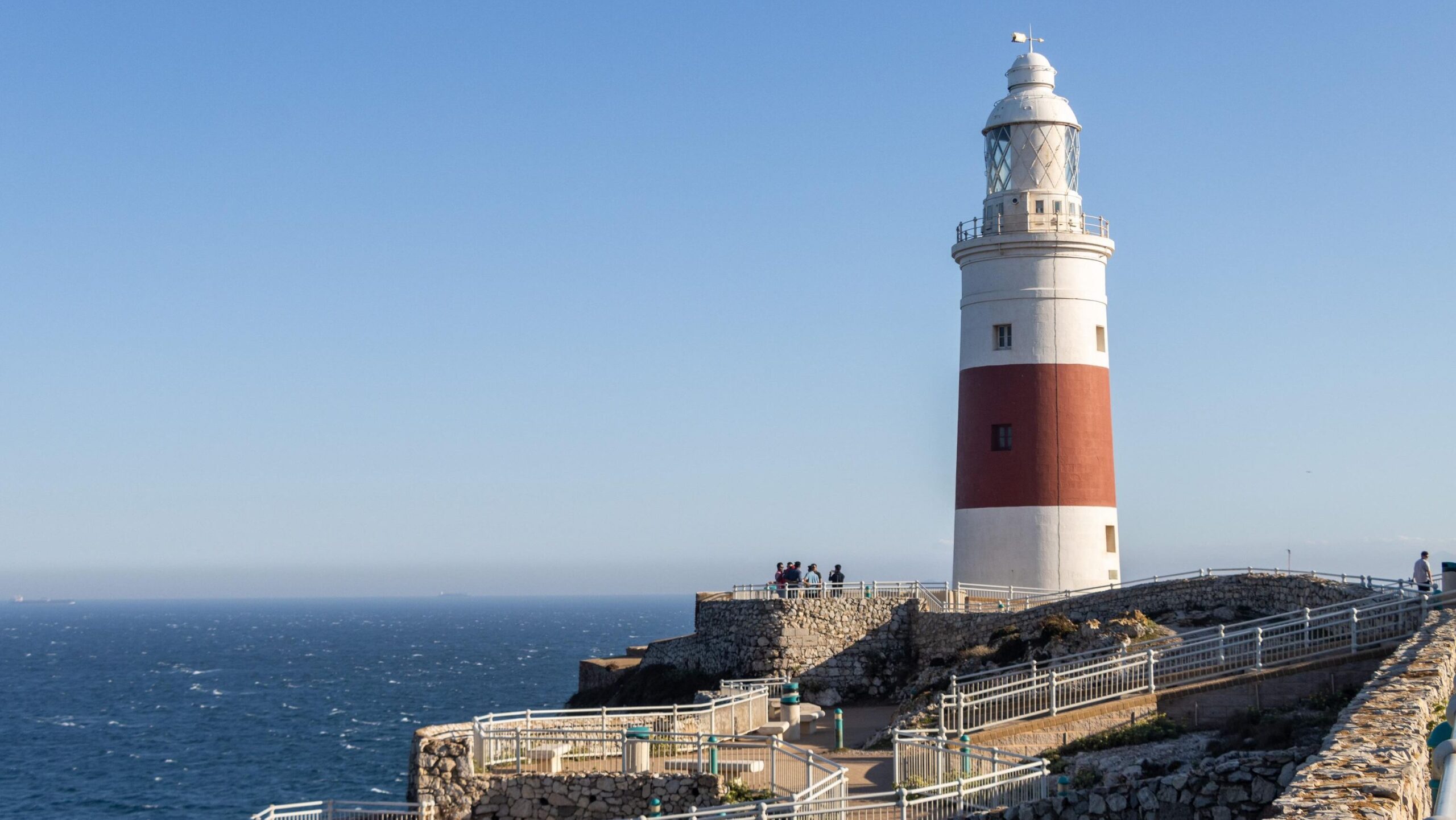 Lighthouse at the edge of Gibraltar. 