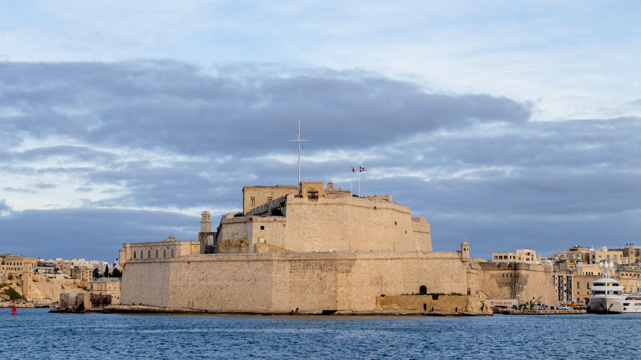 View of historic fort Game of Thrones in Malta.