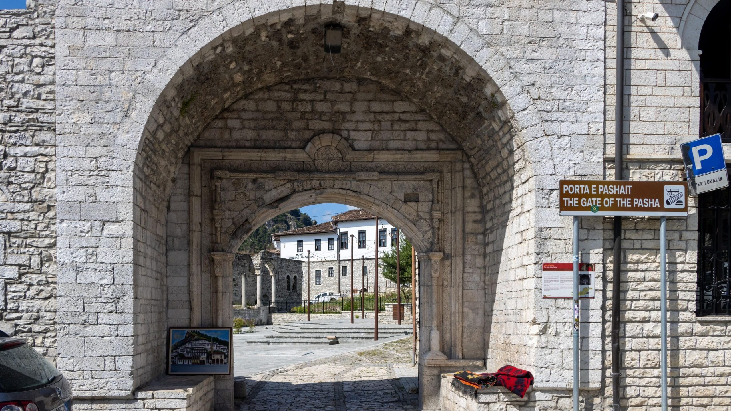 Remains of stone gate in Berat.