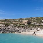 Small beach next to cliff on Gozo.