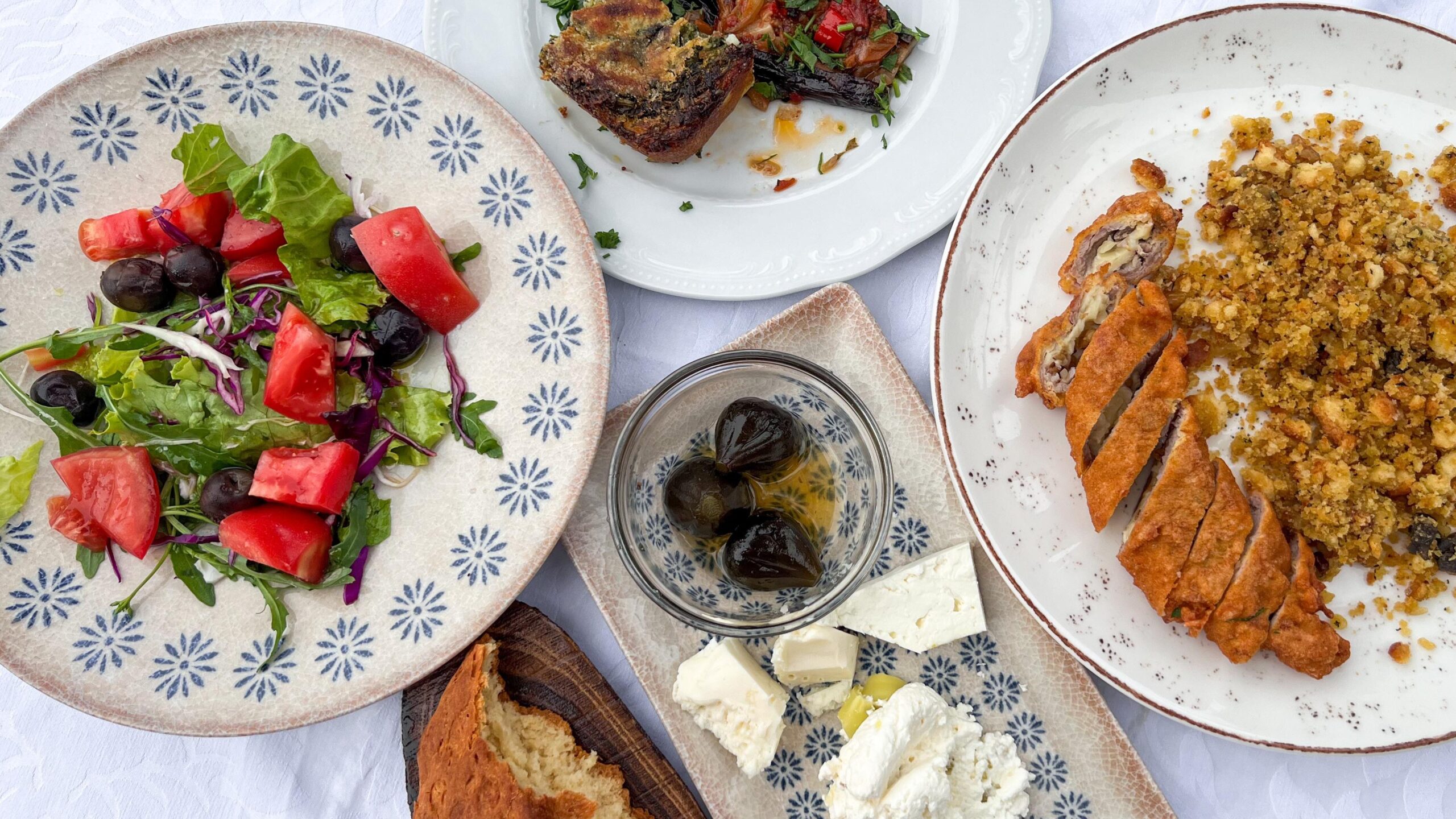 Traditional Albanian food using seasonal produce. 