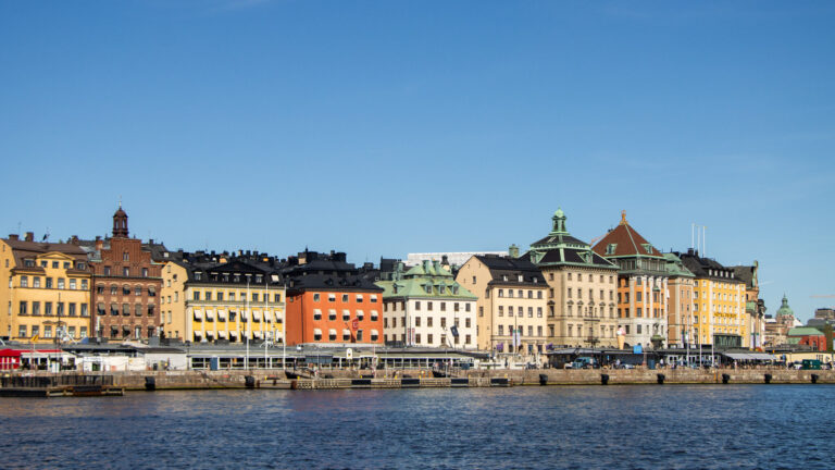 View of the old town from across the water.