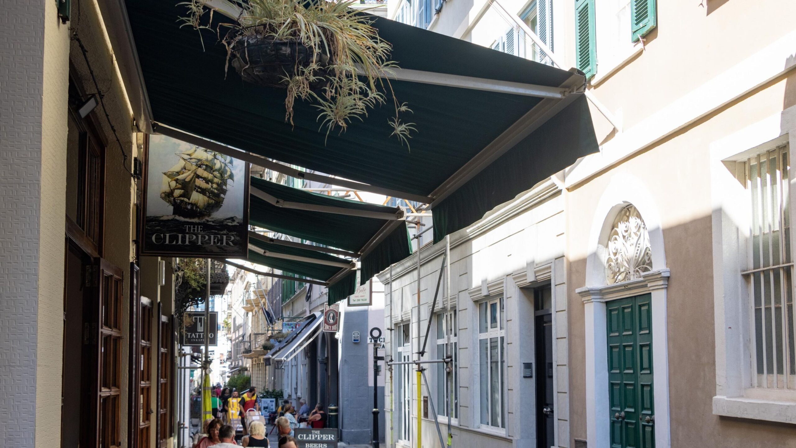 Irish pub in the old town of Gibraltar. 