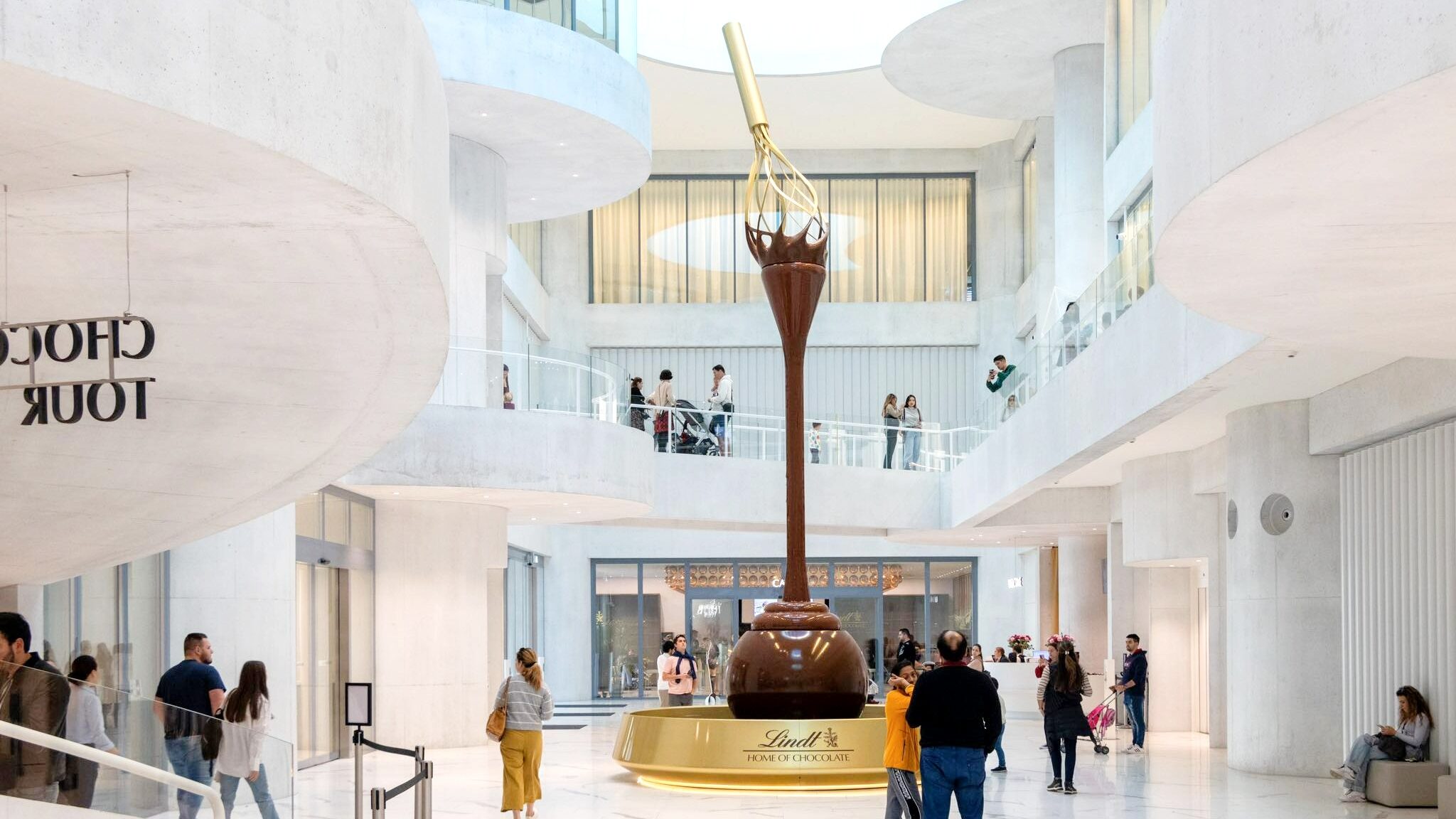 Inside a chocolate factory near Zurich.