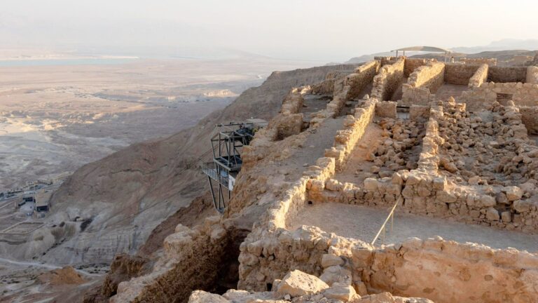 View of the ruins of Masada in Israel.