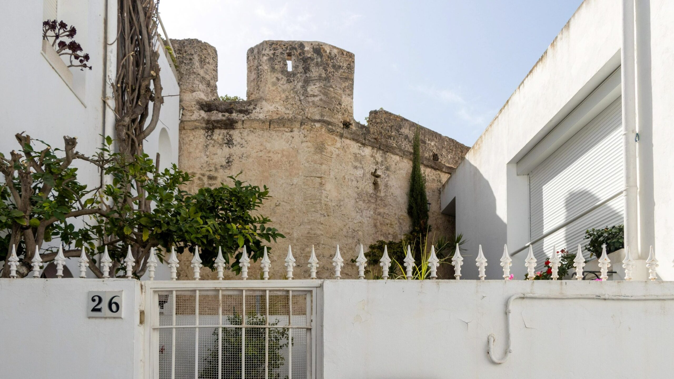 Remains of medieval town wall in Conil.